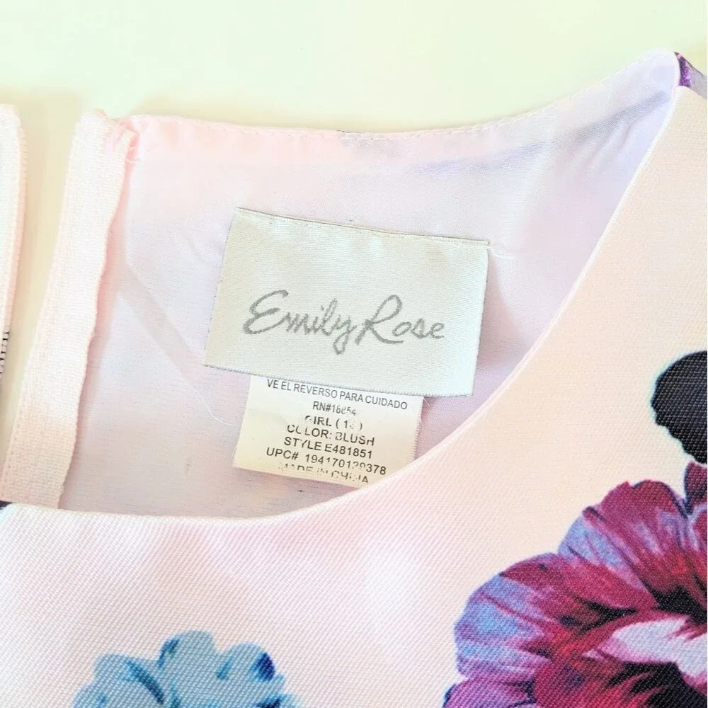 Emily Rose Girl's Special Occasion Dress Floral Sleeveless 16 Easter Spring